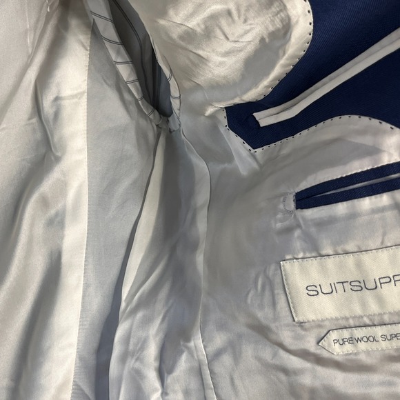 Suitsupply Napoli Int Blazer / Suit Jacket Mens Purewool Superior 110s Blue 36S - Picture 10 of 12